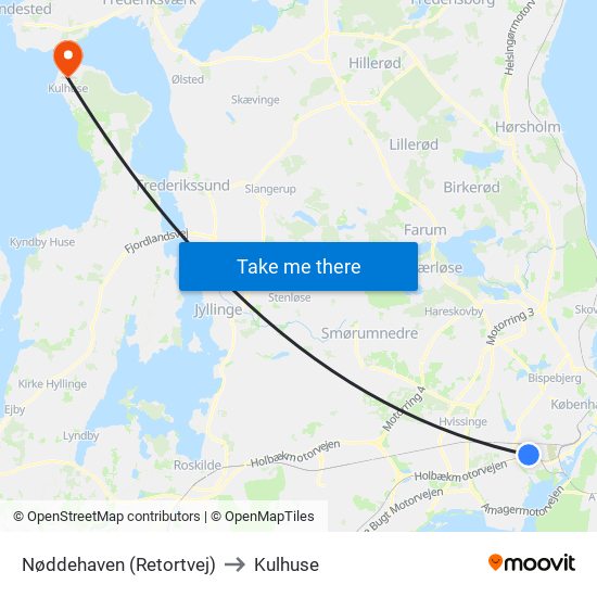 Nøddehaven (Retortvej) to Kulhuse map