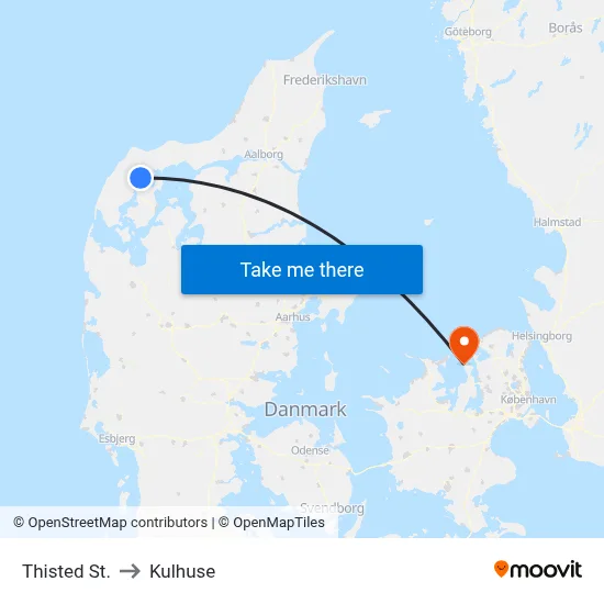 Thisted St. to Kulhuse map