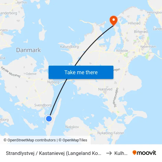 Strandlystvej / Kastanievej (Langeland Kommune) to Kulhuse map