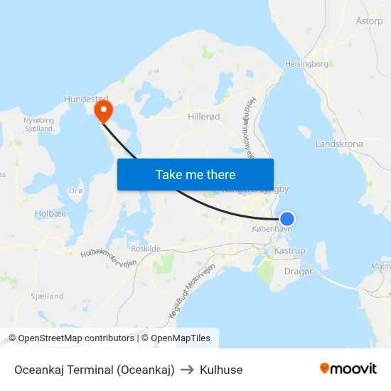 Oceankaj Terminal (Oceankaj) to Kulhuse map