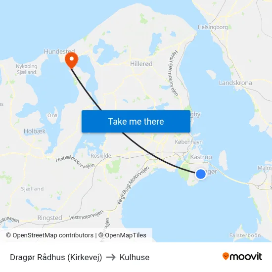 Dragør Rådhus (Kirkevej) to Kulhuse map
