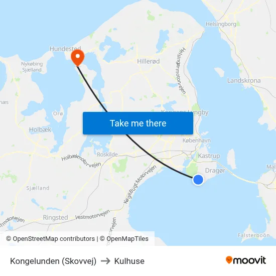 Kongelunden (Skovvej) to Kulhuse map