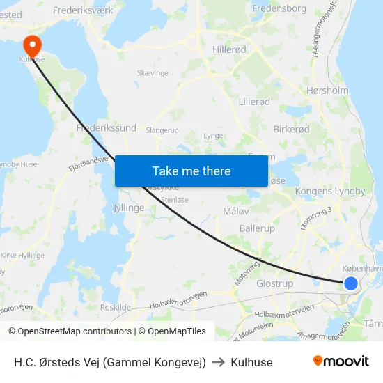 H.C. Ørsteds Vej (Gammel Kongevej) to Kulhuse map