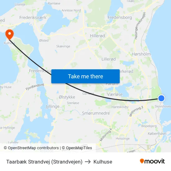 Taarbæk Strandvej (Strandvejen) to Kulhuse map