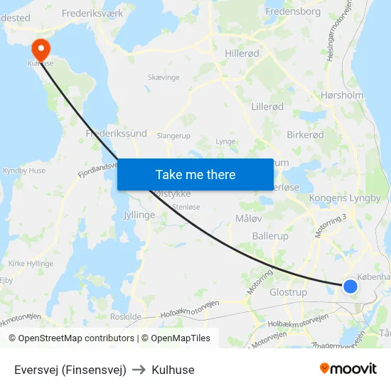 Eversvej (Finsensvej) to Kulhuse map
