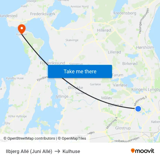 Ilbjerg Allé (Juni Allé) to Kulhuse map