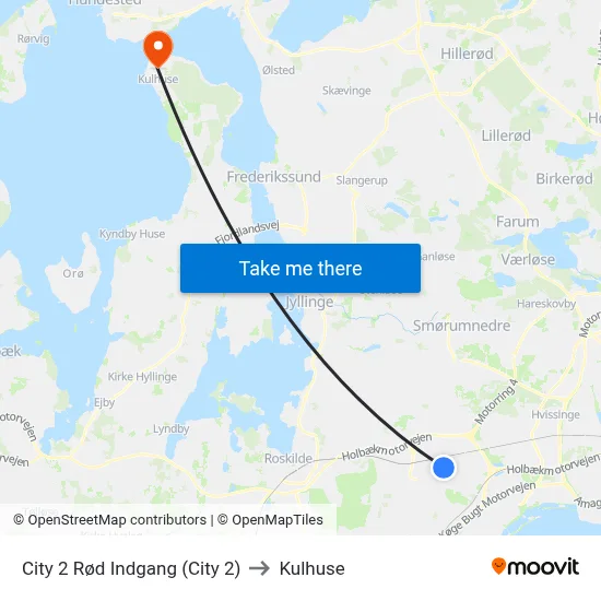 City 2 Rød Indgang (City 2) to Kulhuse map