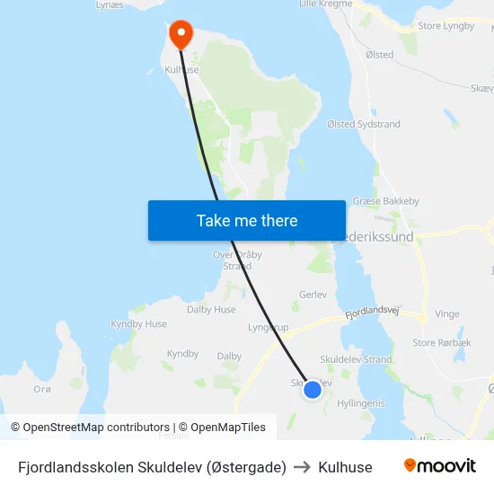 Fjordlandsskolen Skuldelev (Østergade) to Kulhuse map