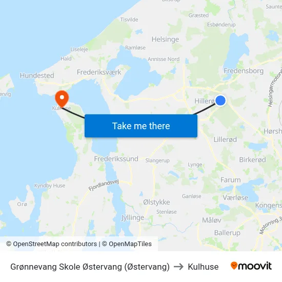 Grønnevang Skole Østervang (Østervang) to Kulhuse map