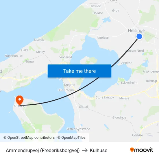 Ammendrupvej (Frederiksborgvej) to Kulhuse map
