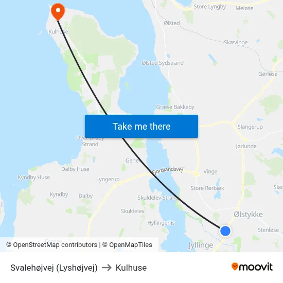 Svalehøjvej (Lyshøjvej) to Kulhuse map