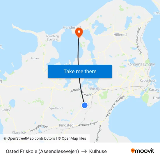 Osted Friskole (Assendløsevejen) to Kulhuse map