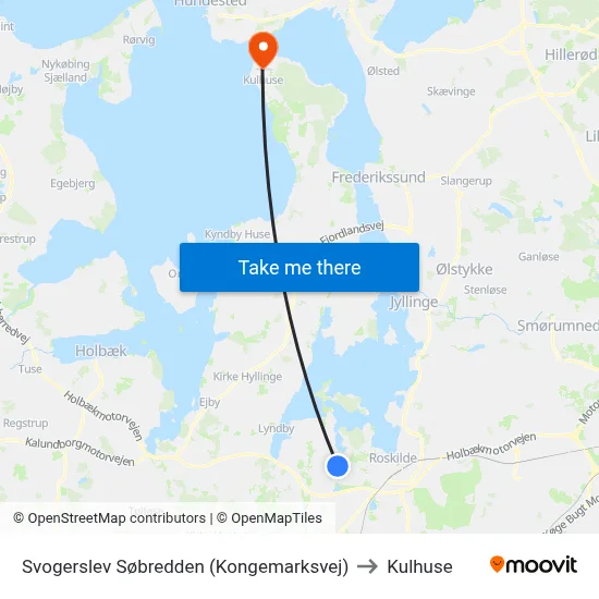 Svogerslev Søbredden (Kongemarksvej) to Kulhuse map