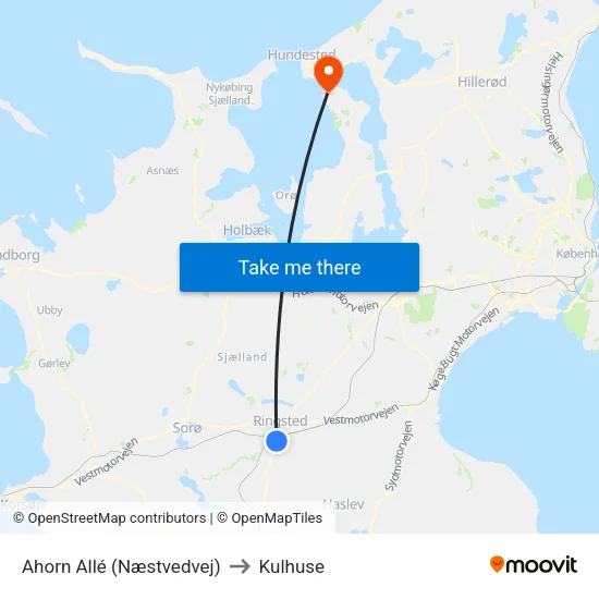 Ahorn Allé (Næstvedvej) to Kulhuse map