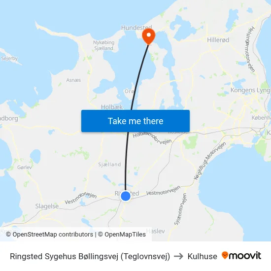 Ringsted Sygehus Bøllingsvej (Teglovnsvej) to Kulhuse map