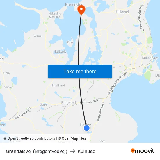 Grøndalsvej (Bregentvedvej) to Kulhuse map
