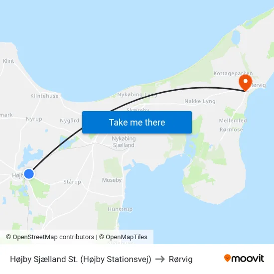 Højby Sjælland St. (Højby Stationsvej) to Rørvig map