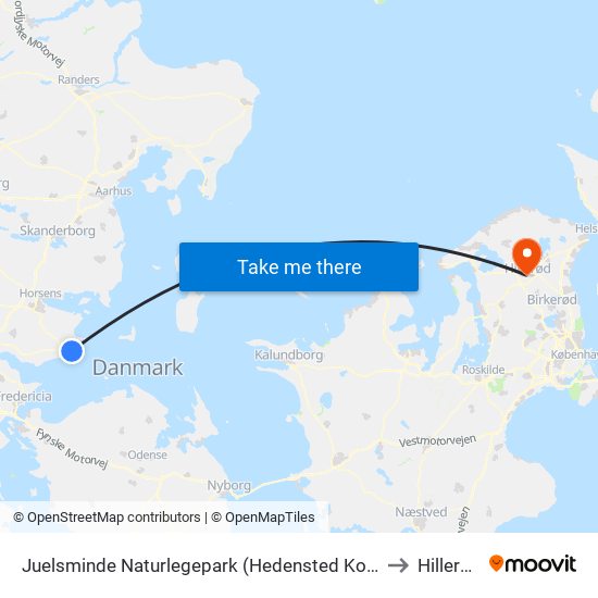 Juelsminde Naturlegepark (Hedensted Kom) to Hillerød map