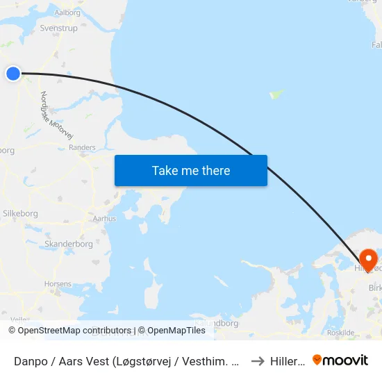 Danpo / Aars Vest (Løgstørvej / Vesthim. Komm) to Hillerød map