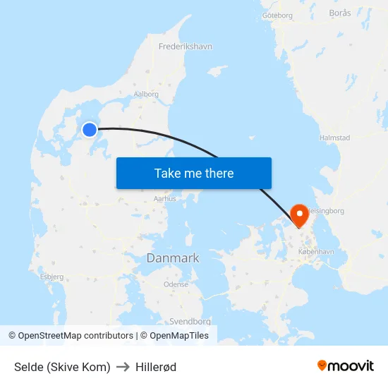 Selde (Skive Kom) to Hillerød map