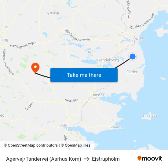 Agervej/Tandervej (Aarhus Kom) to Ejstrupholm map