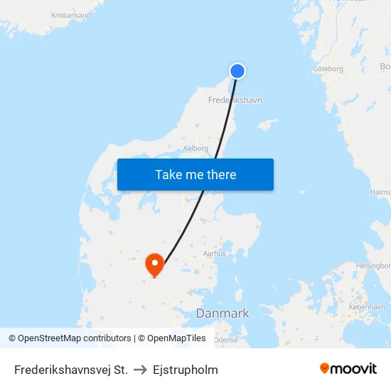 Frederikshavnsvej St. to Ejstrupholm map