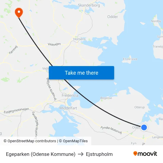 Egeparken (Odense Kommune) to Ejstrupholm map
