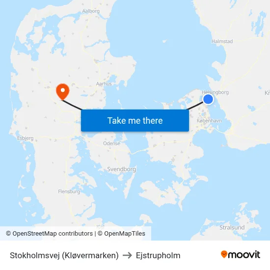 Stokholmsvej (Kløvermarken) to Ejstrupholm map