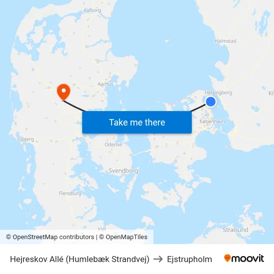 Hejreskov Allé (Humlebæk Strandvej) to Ejstrupholm map