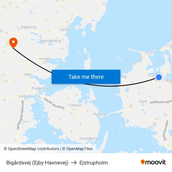 Bigårdsvej (Ejby Havnevej) to Ejstrupholm map
