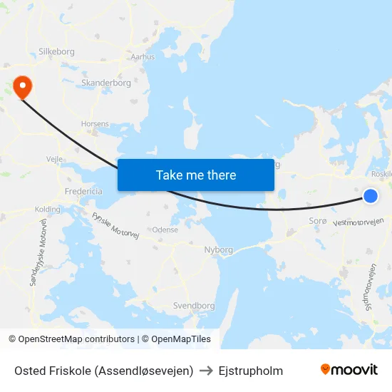 Osted Friskole (Assendløsevejen) to Ejstrupholm map