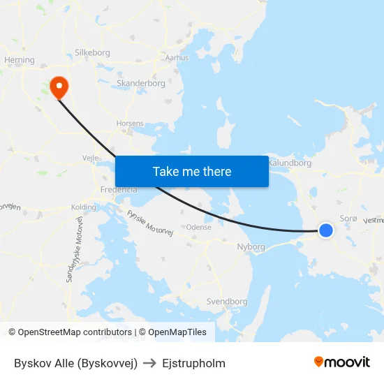 Byskov Alle (Byskovvej) to Ejstrupholm map