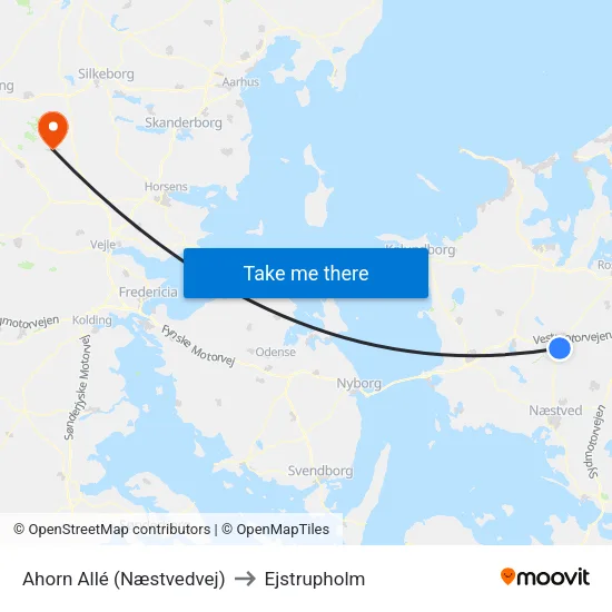 Ahorn Allé (Næstvedvej) to Ejstrupholm map