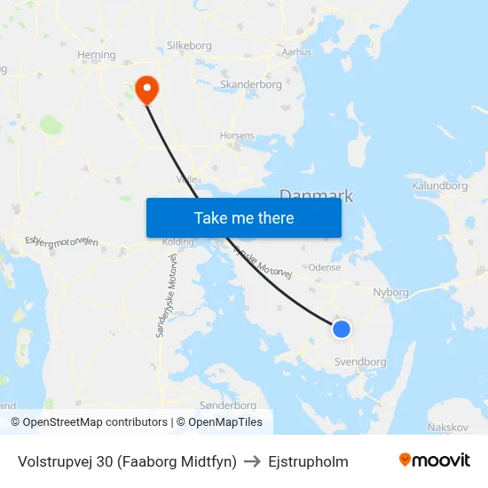 Volstrupvej 30 (Faaborg Midtfyn) to Ejstrupholm map