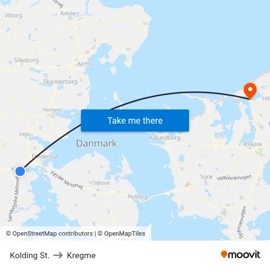 Kolding St. to Kregme map