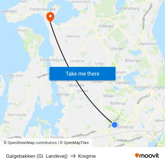 Galgebakken (Gl. Landevej) to Kregme map
