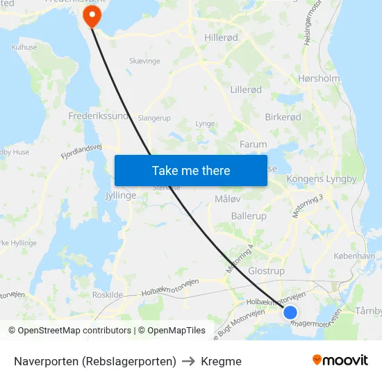 Naverporten (Rebslagerporten) to Kregme map