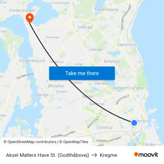 Aksel Møllers Have St. (Godthåbsvej) to Kregme map