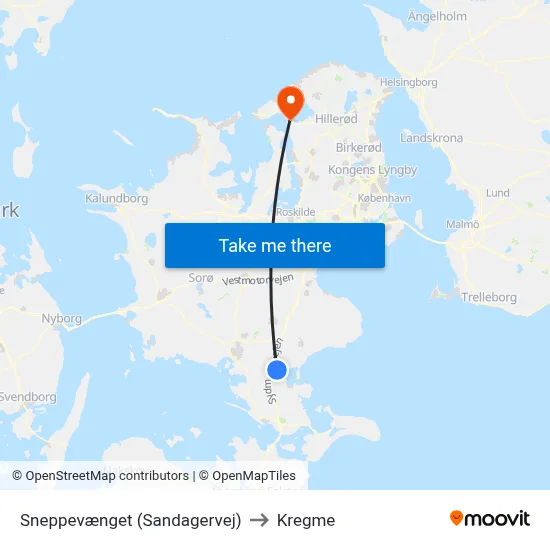 Sneppevænget (Sandagervej) to Kregme map