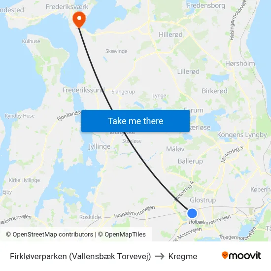 Firkløverparken (Vallensbæk Torvevej) to Kregme map
