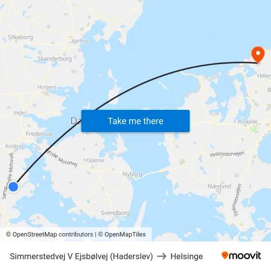 Simmerstedvej V Ejsbølvej (Haderslev) to Helsinge map