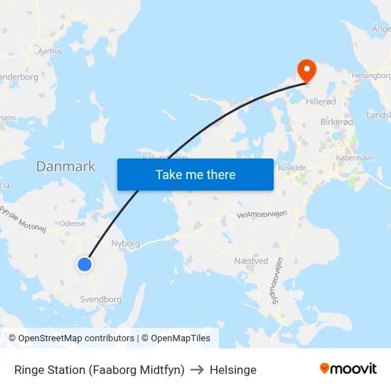 Ringe Station (Faaborg Midtfyn) to Helsinge map