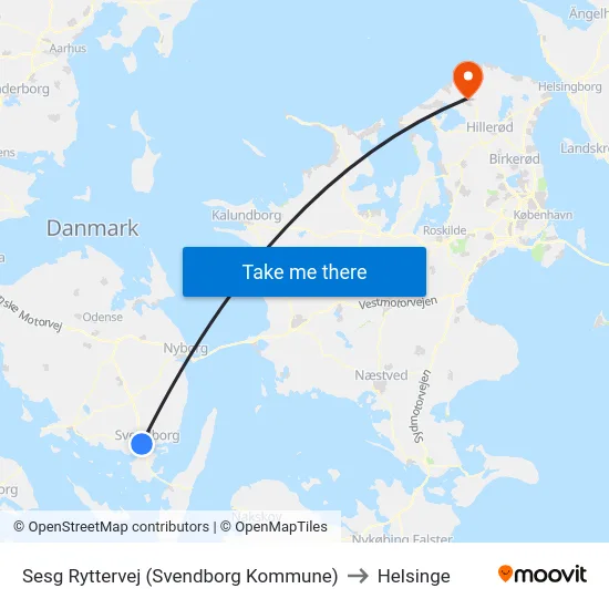 Sesg Ryttervej (Svendborg Kommune) to Helsinge map