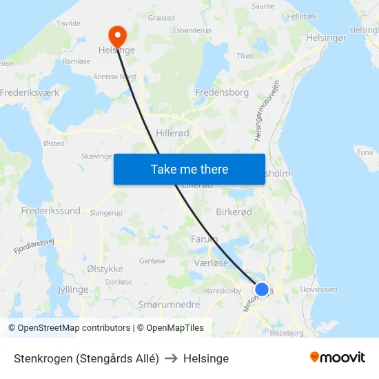 Stenkrogen (Stengårds Allé) to Helsinge map