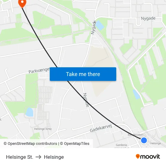 Helsinge St. to Helsinge map