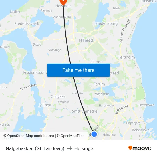 Galgebakken (Gl. Landevej) to Helsinge map