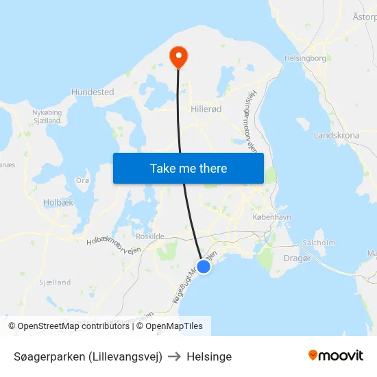 Søagerparken (Lillevangsvej) to Helsinge map