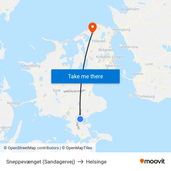 Sneppevænget (Sandagervej) to Helsinge map