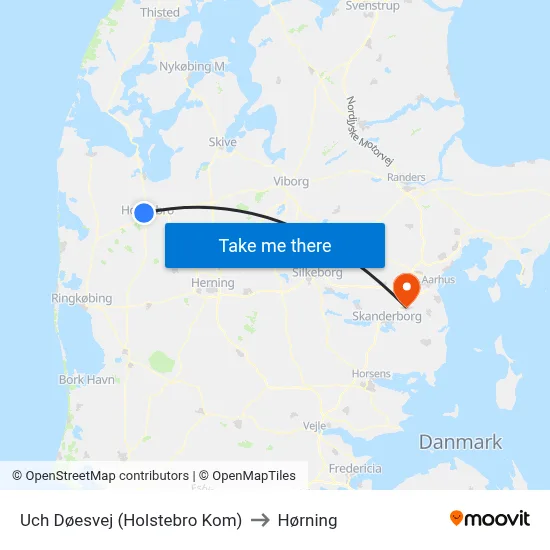 Uch Døesvej (Holstebro Kom) to Hørning map