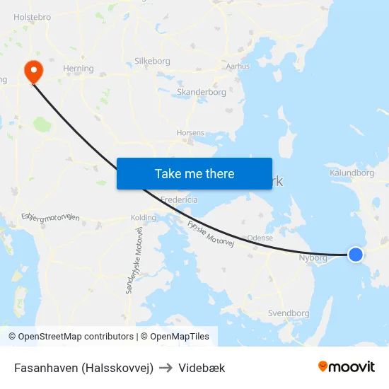 Fasanhaven (Halsskovvej) to Videbæk map